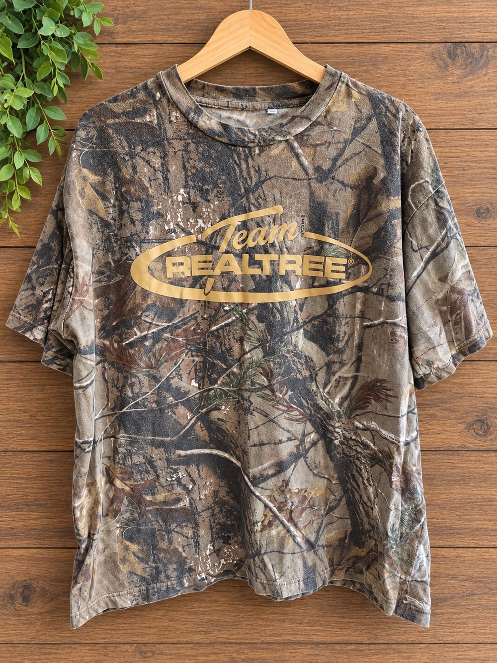 Realtree Camouflage Short Sleeve Tee with Gold Logo